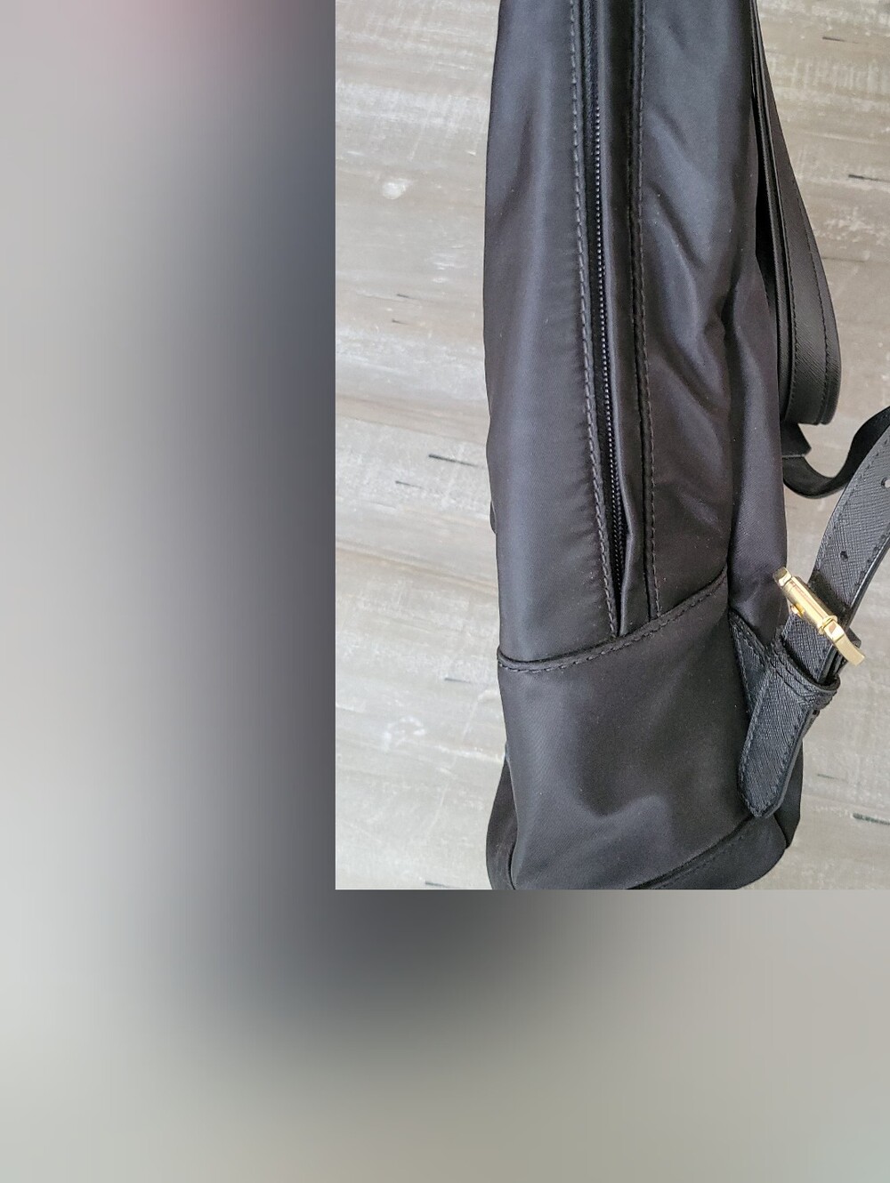 Michael Kors Black Nylon Backpack with Gold Accents - Picture 16 of 16